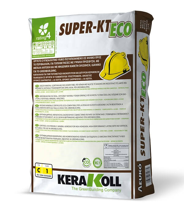 Kerakoll, Super-KT Eco, τσιμεντοειδής κόλλα C1T, γκρι, 25kg/σακί	