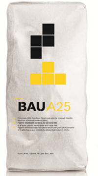 BAU A25, ακρυλική κόλλα, C2E, λευκή, 25kg/σακί