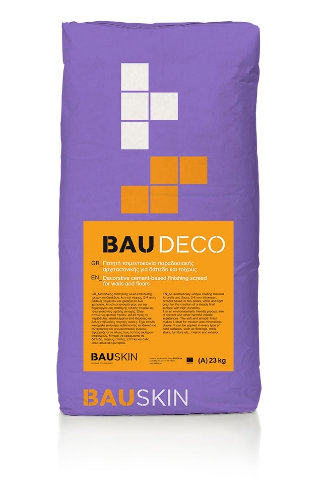 BAU DECO A, πατητή τσιμεντοκονία λευκή, 23kg/σακί