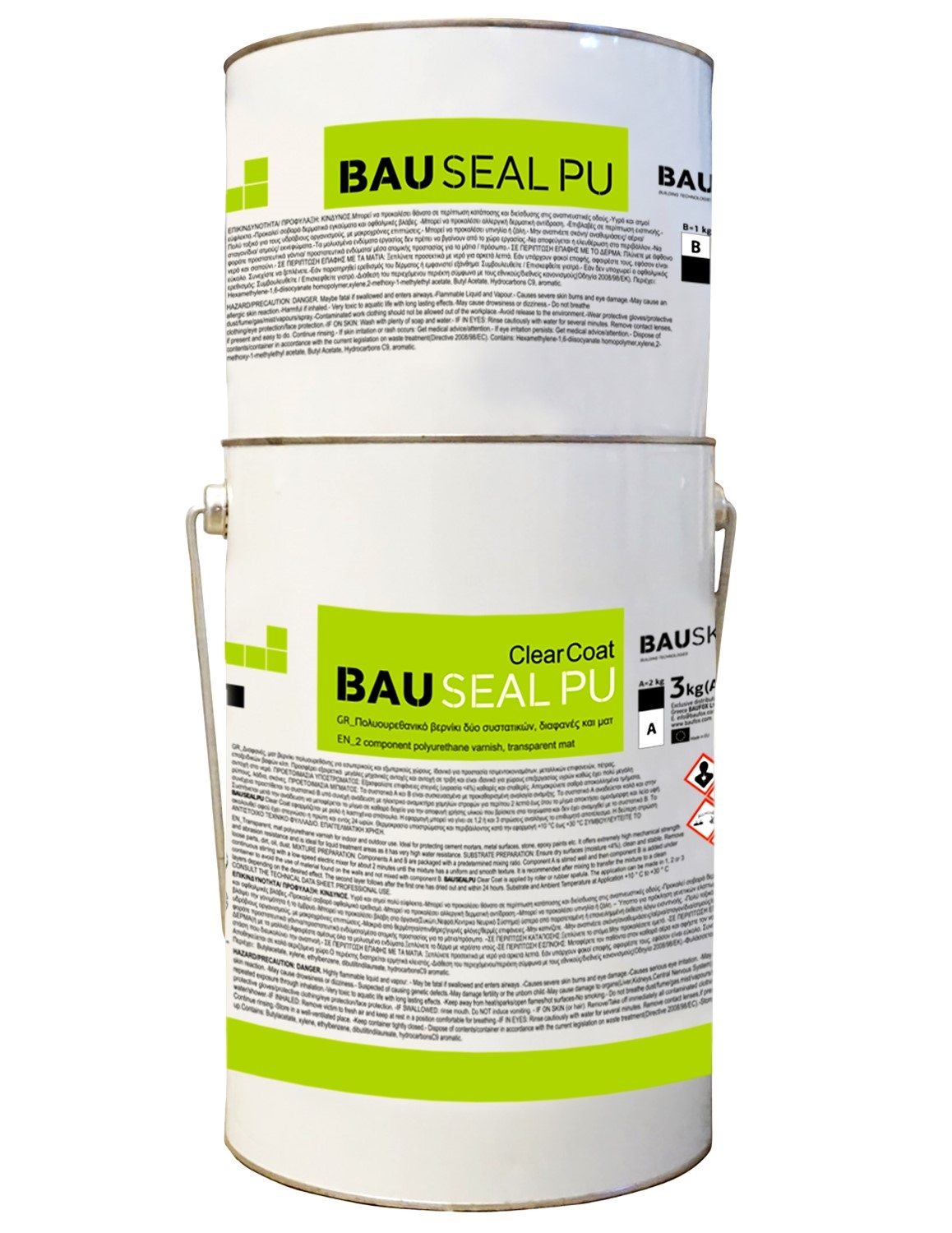 BAU SEAL PU, πολυουρεθανικό βερνίκι, 2συστατικών, 3kg/σετ