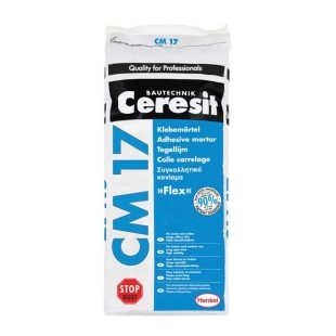 CERESIT CM17 ελαστική FLEX κόλλα πλακιδίων (C2TES1), 25kg/σακί.